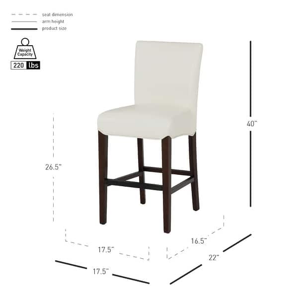 dimension image slide 6 of 8, NPD Furniture Milton Bonded Leather Counter Stool