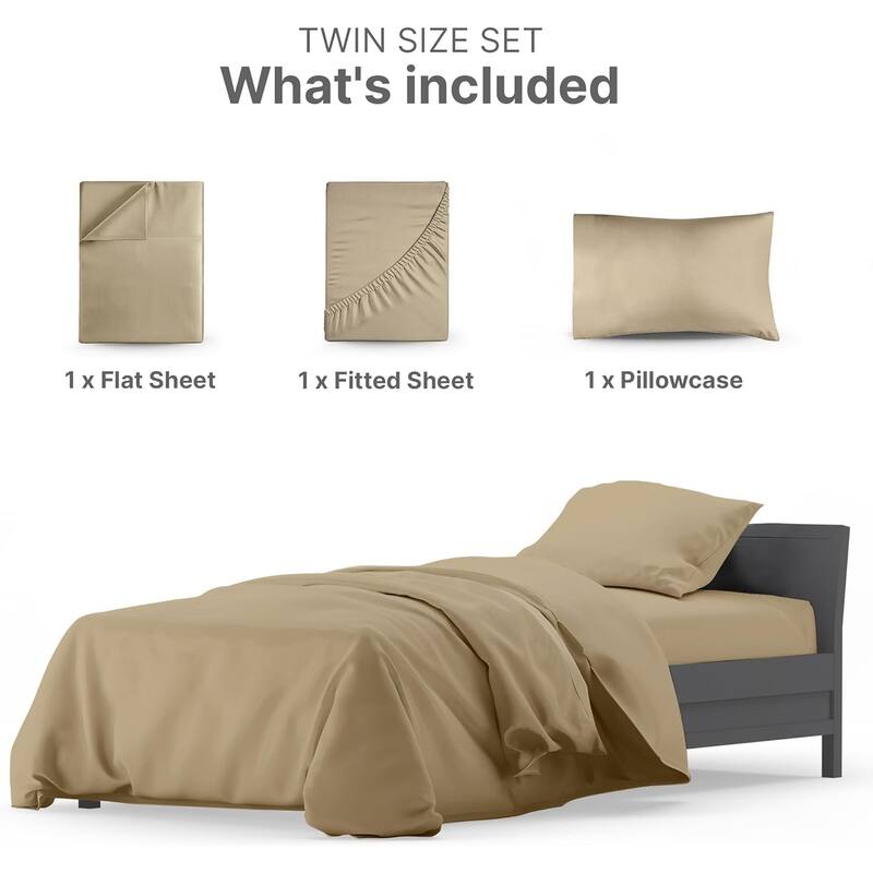 CGK Linens 4 Piece Cotton 1000 Thread Count Soft Bed Sheet Set