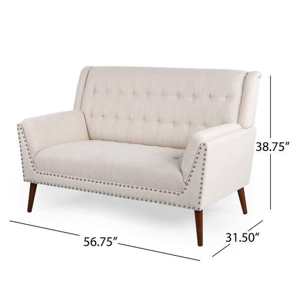 Modern 2 Seater Upholstery Loveseat Sofa Couch with Sturdy Construction ...