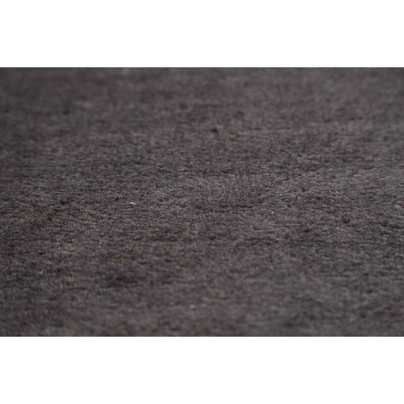 Gray Blue Gabbeh Oriental Runner Rug Handmade Wool Carpet - 2'11"x 6'8"