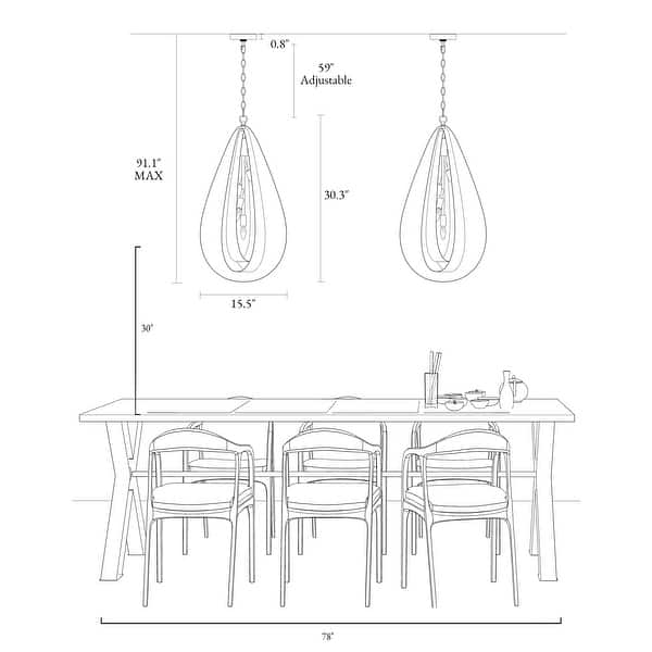 dimension image slide 0 of 4, LALUZ Modern 4-Light Black Gold Chandelier Lantern Pendant for Kitchen Island Dining Room