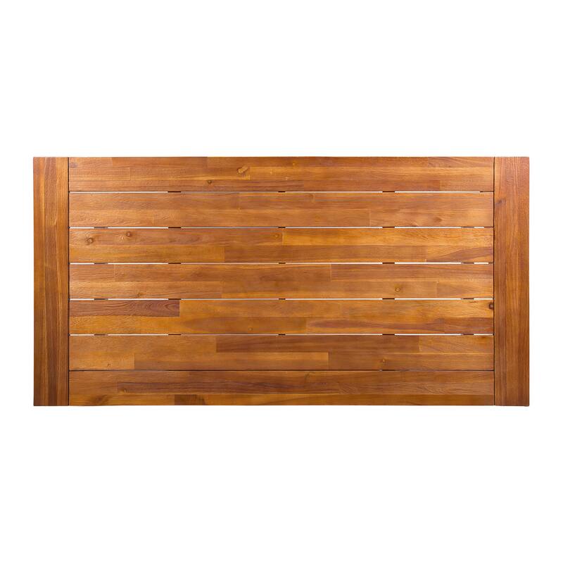 Christopher Knight Home Fletcher Outdoor 6-Piece Rectangular Acacia Wood and Wicker Dining Set