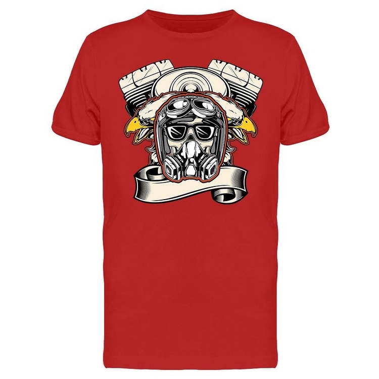 Gas Mask With Eagles And Motor Tee Men's -Image by Shutterstock