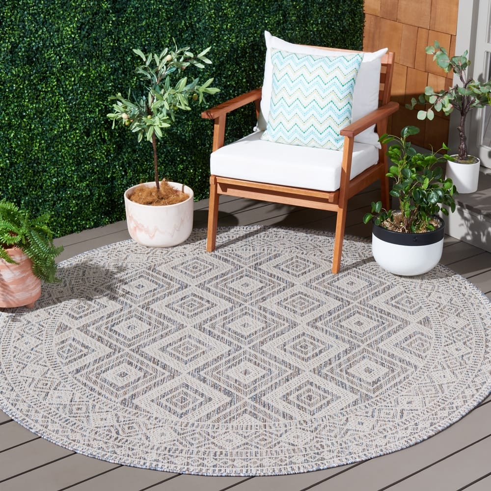 SAFAVIEH Courtyard Froukje Casual Waterproof Patio Backyard Rug