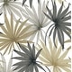preview thumbnail 3 of 13, Luxe Haven Tropic Palm Toss Peel and Stick Wallpaper 20.5 in W x 18 ft. L - Harbor Grey & Khaki