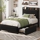 preview thumbnail 8 of 12, Twin Size Bed Frame with 2 Storage Drawers and Charging Station