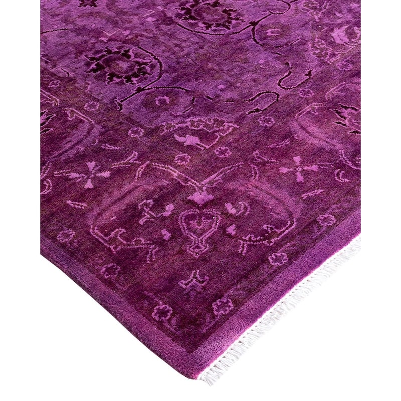 Contemporary Overdyed Wool Hand Knotted Area Rug - 5' 1" x 7' 8"