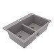preview thumbnail 46 of 53, Karran Top Mount Double Equal Bowl Quartz Kitchen Sink - 33" x 22" x 9" - 33" x 22" x 9"