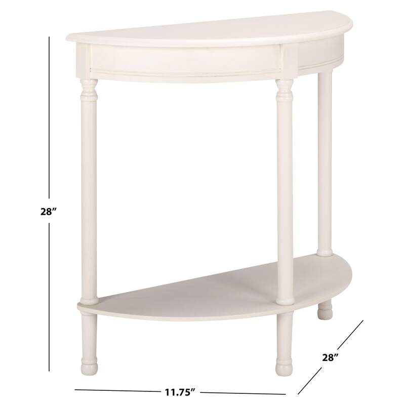 SAFAVIEH Veva Half Moon Console Table - 28" W x 11.8" L x 28" H - 28"W x 12"D x 28"H