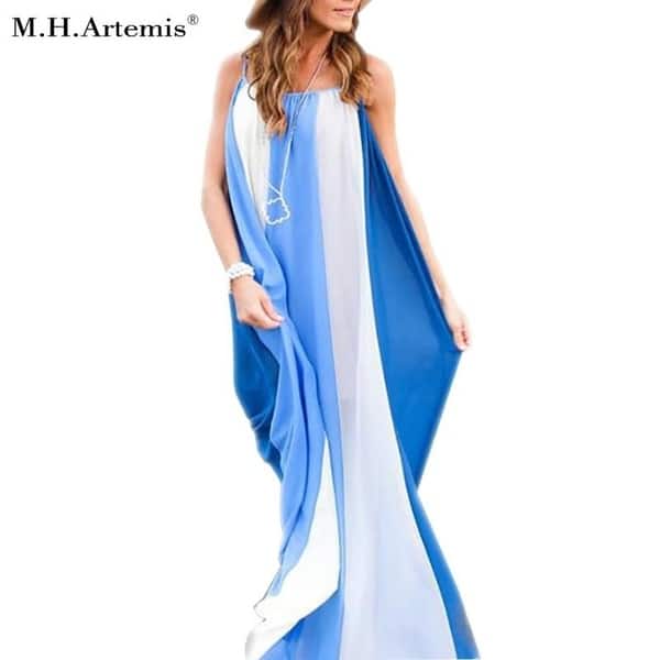 Shop M H Artemis Casual Stripe Chiffon Summer Dress Boho Chic