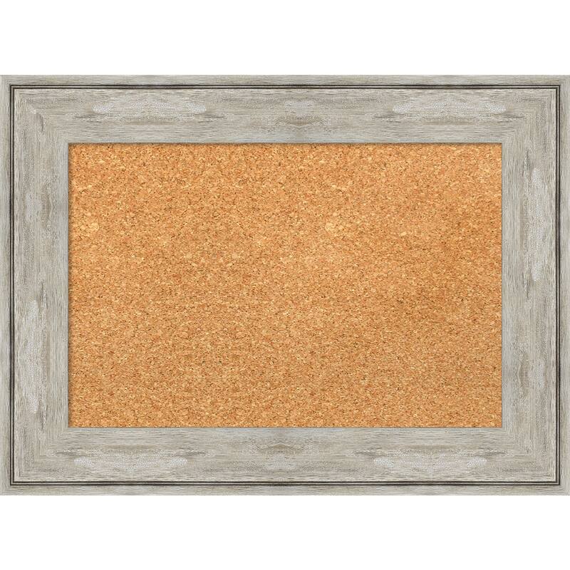 Crackled Metallic Framed Cork Bulletin Memo Board - 23-Inch x 17-Inch
