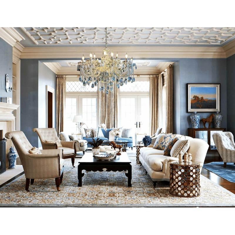 Crystal Chandelier 40" Wide 18-Lights