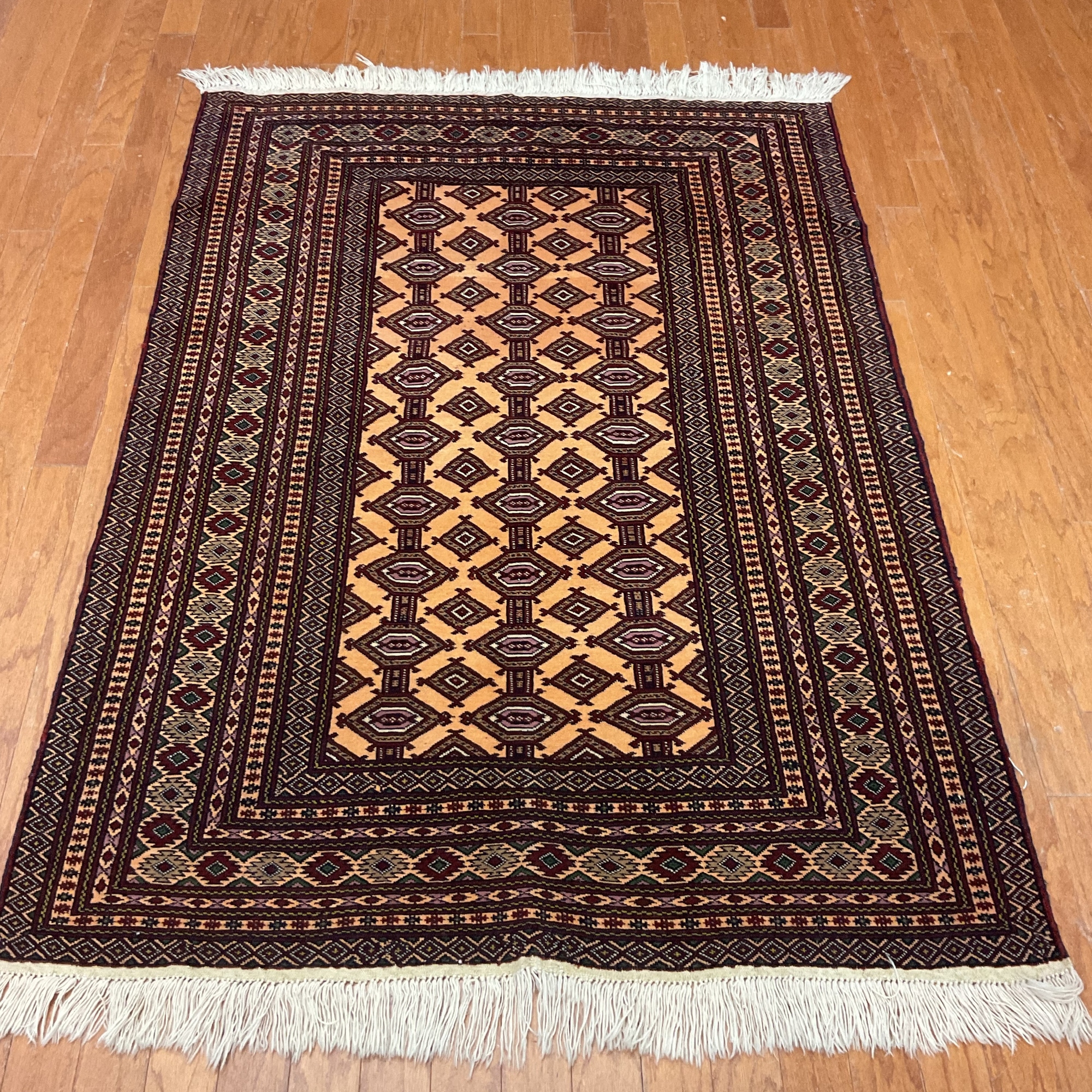 HERAT ORIENTAL Handmade Turkoman Wool Rug - 4' x 5'6"