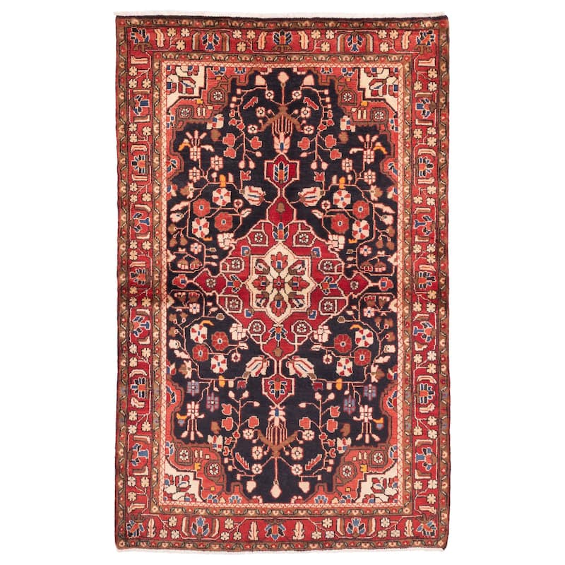 ECARPETGALLERY Hand-knotted Anadol Dark Navy Wool Rug - 4'7 x 7'2