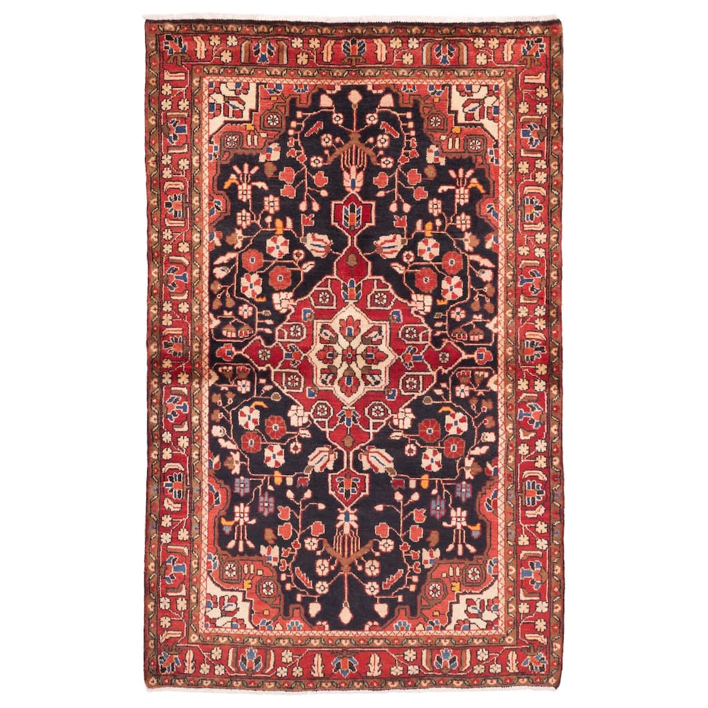 ECARPETGALLERY Hand-knotted Anadol Dark Navy Wool Rug - 4'7 x 7'2