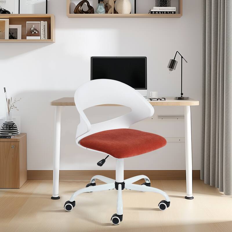 Homy Casa Arched Back Task Chair-Upholstered Seat, Adjustable Height