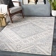preview thumbnail 1 of 9, Janette Distressed Nomad Area Rug 6'7" x 9'6" - Light Grey