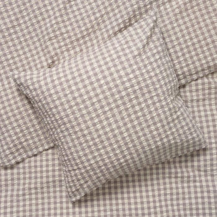 JUNA Bæk&Bølge Duvet Cover Set, Grey/Birch