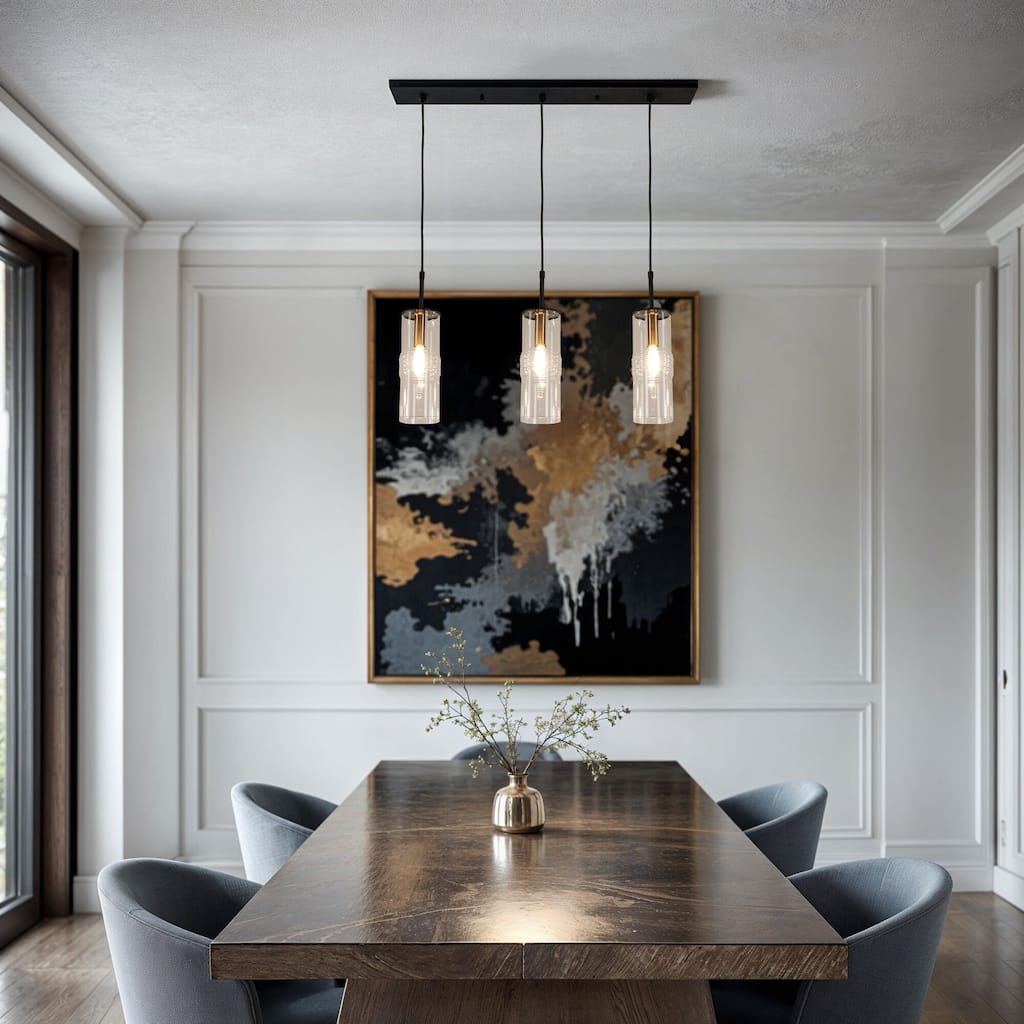 Kenroy Home Caulford 3-Light Island Light - Black