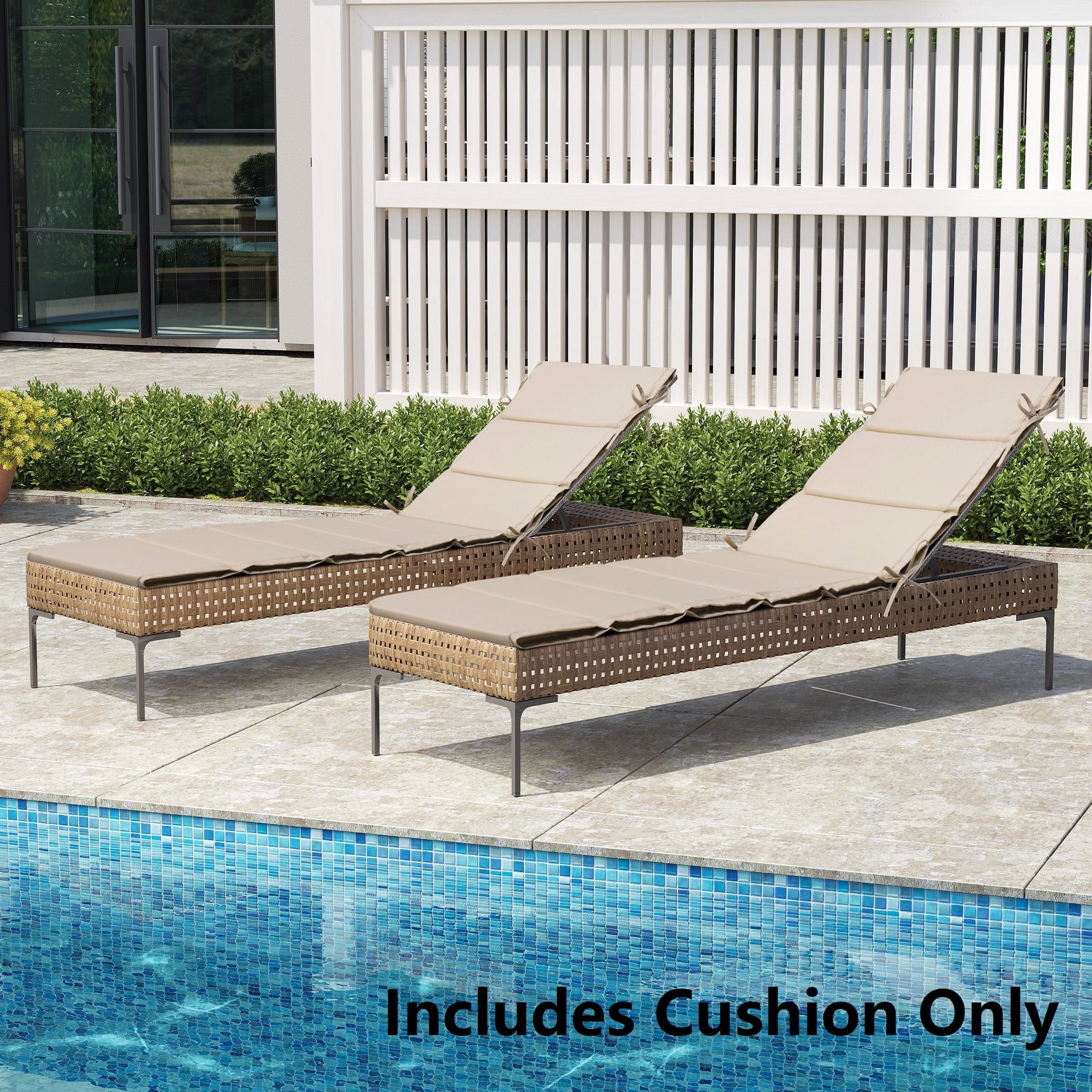 Outdoor Patio Chaise Lounge Chair Cushion Lounger Cushion