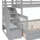 preview thumbnail 44 of 44, Twin over Full L-Shaped Bunk Bed with Ladder, Staircase, and 3 Drawers