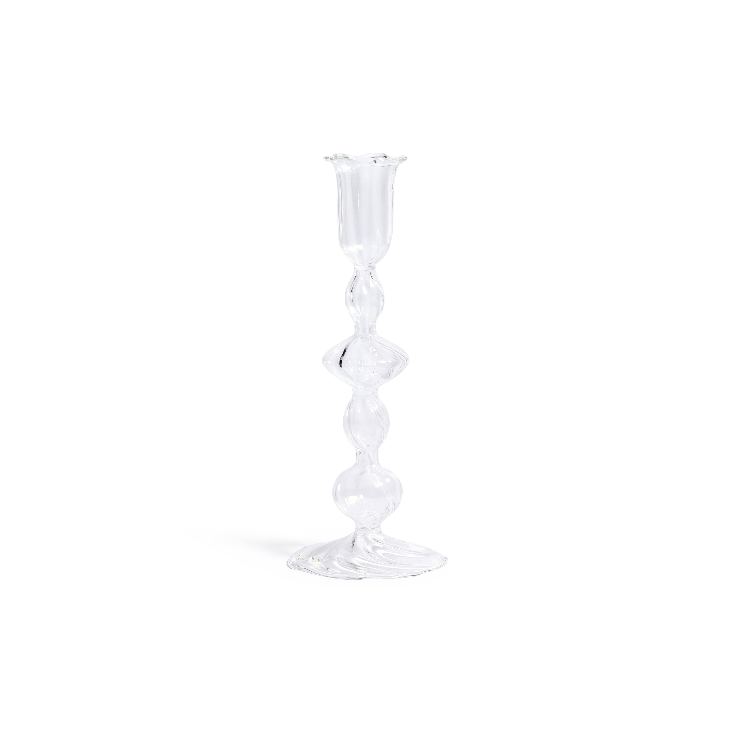 Marais Blown Glass Taper Candle Holders, Set of 4