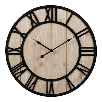 La Crosse Clock 404-3450A 19.7-Inch Harper Wood Quartz Wall Clock