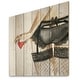 Designart 'Valentine Sexy Lingerie' Glam Wood Wall Art Décor - Natural ...
