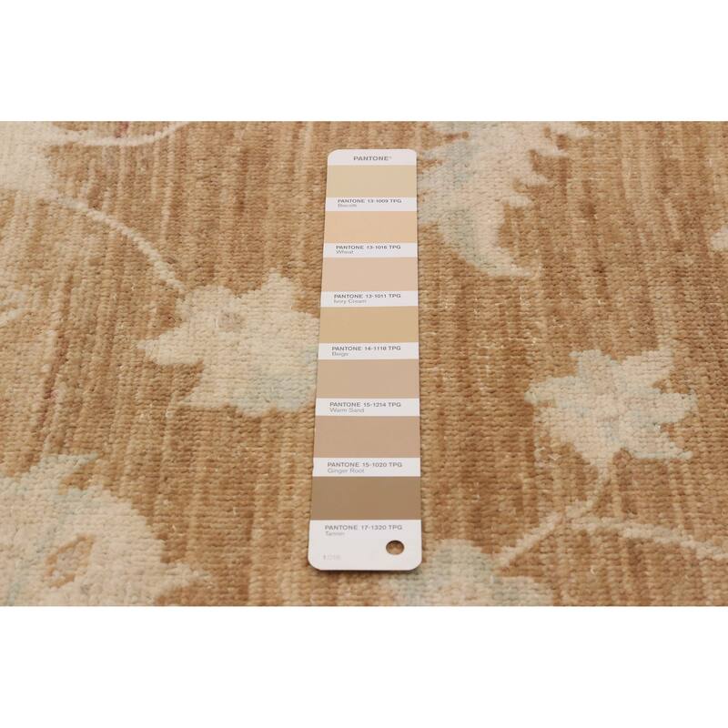 ECARPETGALLERY Hand-knotted Peshawar Oushak Brown Wool Rug - 5'11 x 8'9