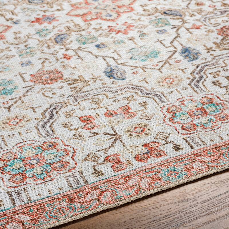 Livabliss Erranki Updated Floral Washable Area Rug