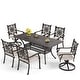 preview thumbnail 21 of 20, MAISON ARTS 7-Piece Cast Aluminum Patio Dining Set with Expandable Rectangular Table & 6 Cast Aluminum Chairs
