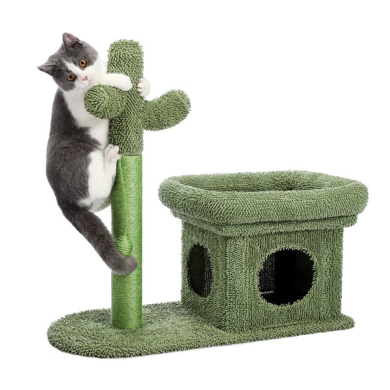 Cat Tree with Cactus Scratching Posts, Creative Scratching Posts, Stylish Cat Tree, with Ball and Cat House