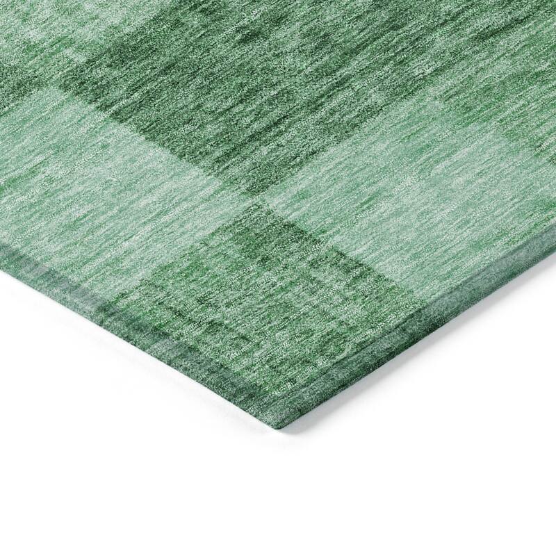 Machine Washable Indoor/ Outdoor Checker Chantille Rug