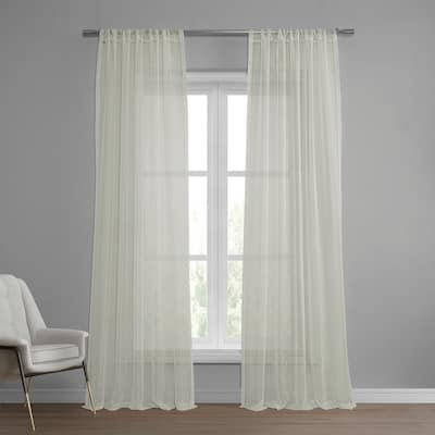 Exclusive Fabrics Montpellier Striped Linen Sheer Curtain (1 Panel)