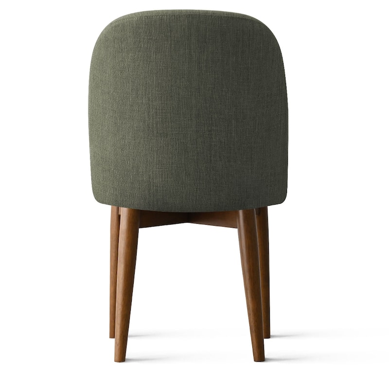 Modern Parsons Dining Chairs with Solid Wood Legs