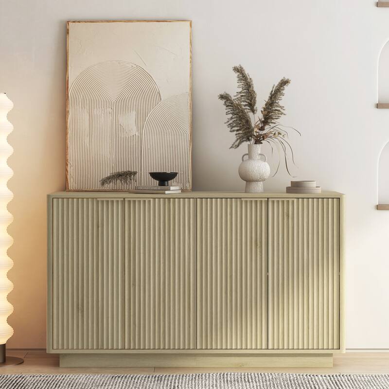 Roomfitters Modern Buffet Cabinet with Storage, Kitchen Sideboard Cupboard, Dining Room Credenza, Entryway Furniture - Wood