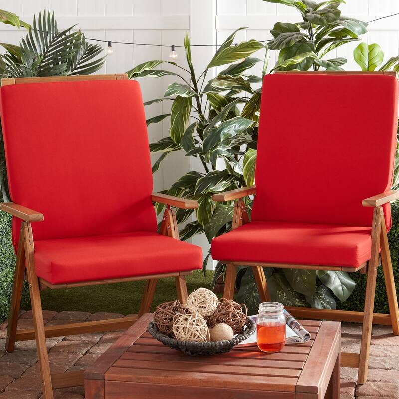 Greendale Home Fashions Outdoor High Back Chair Pad