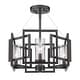 preview thumbnail 1 of 3, Marco Semi-flush Modern Black Chandelier