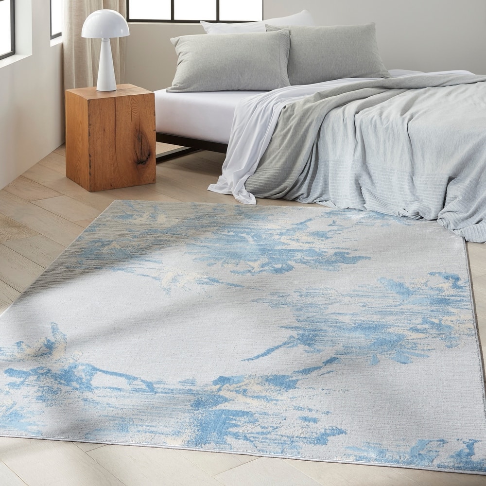 Calvin Klein Enchanting Botanical Floral Abstract Area Rug