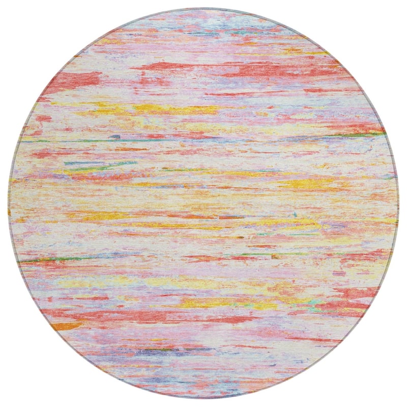 HomeRoots Abstract Transitional Rectangle Outdoor Rug