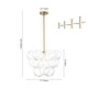 preview thumbnail 12 of 63, Glam Single-light Dining Room Glass Globe Bubble Chandelier - 17.7 in