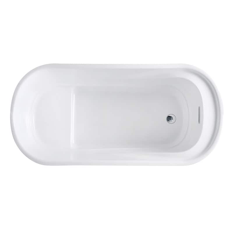 Kingston Brass VTOV512925S Aqua Eden 51" Free Standing Acrylic Soaking