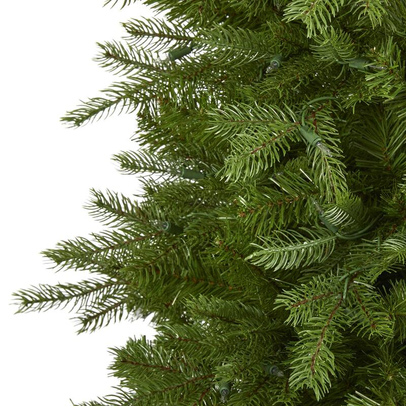 6ft Artificial Christmas Tree with Warm White Lights - Holiday Decor, Bendable Branches, Indoor Tree - Green - 72
