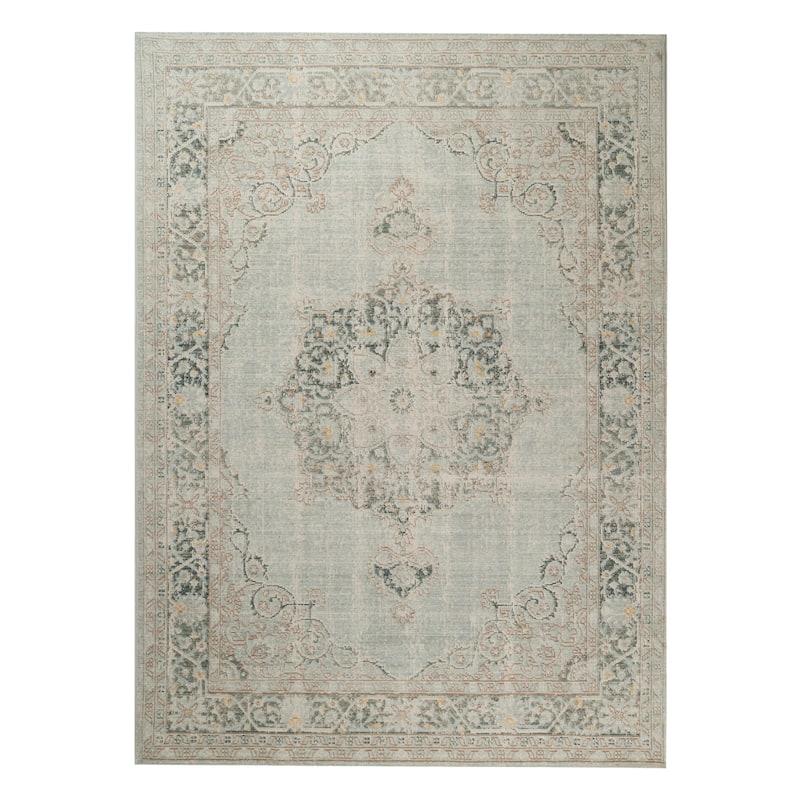 Copper Grove Lancaster Vintage Polyester Area Rug - 2' x 3' - Sea Green