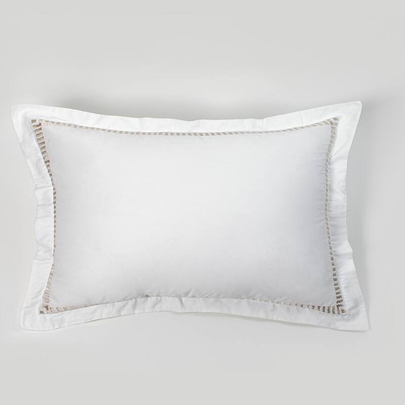 Savona Sham, Oyster, Standard - King - Oyster