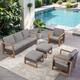 Option Brown Wicker Gray Cushion