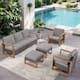 Option Brown Wicker Gray Cushion