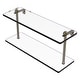 preview thumbnail 1 of 17, Allied Brass 16 Inch Two Tiered Glass Shelf Antique Brass