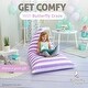 preview thumbnail 8 of 6, Tadpoles Bean Bag Chair Cover, Toy Organizer - Purple Stripes