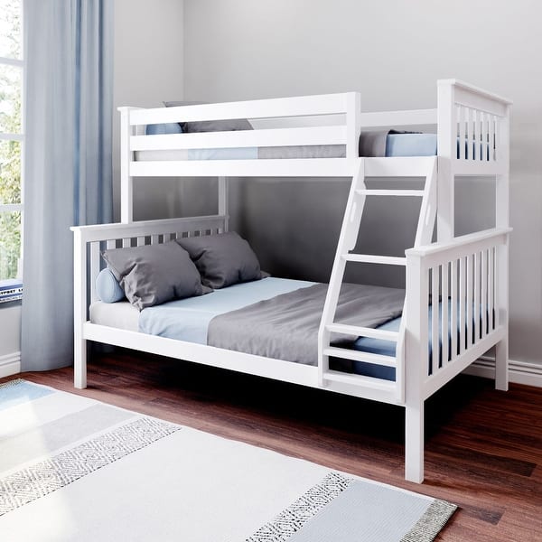 slide 2 of 12, Max & Lily Twin over Full Bunk Bed White